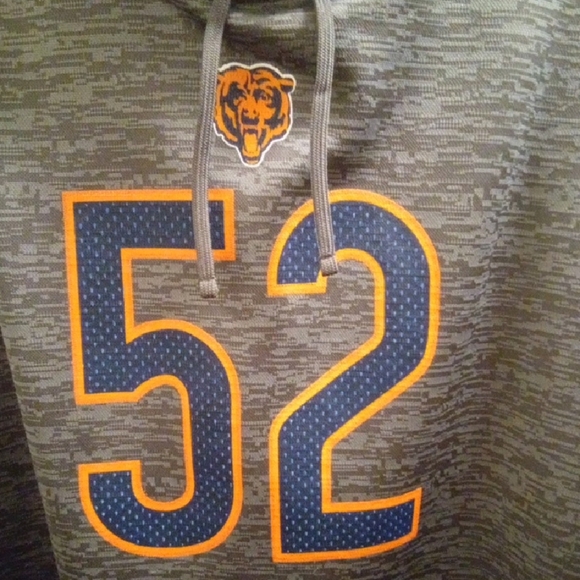 Mens XL Pro Line Fanatics Charcoal Hoodie with Orange and Blue Accents Sports - Picture 3 of 5